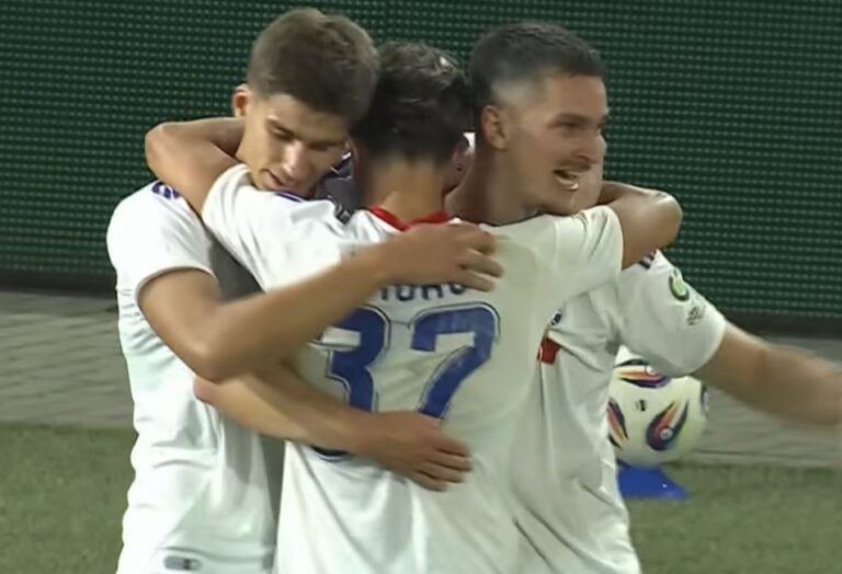 Hajduk Pafos - igrači Hajduka slave gol protiv Žiline