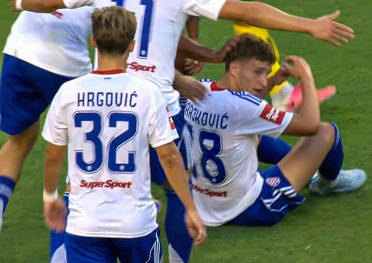 Žilina Hajduk - Brajković slavi gol protiv Žiline
