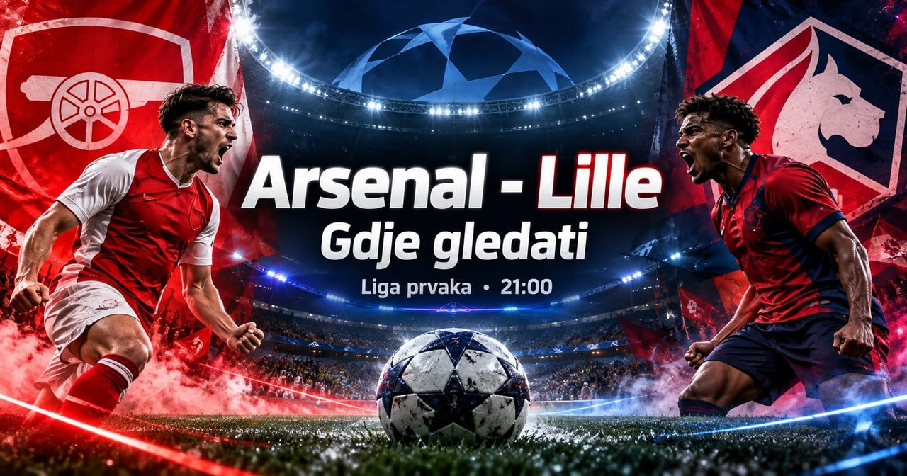 Arsenal – Lille, gdje gledati prijenos Lige prvaka u 21:00