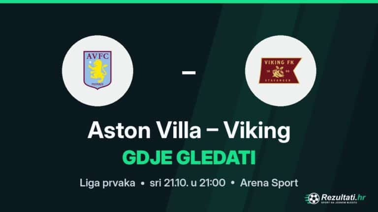 Gdje gledati Aston Villa – Viking, prijenos Lige prvaka?