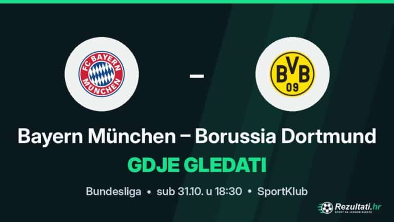 Gdje gledati Bayern München – Borussia Dortmund, prijenos Bundeslige?