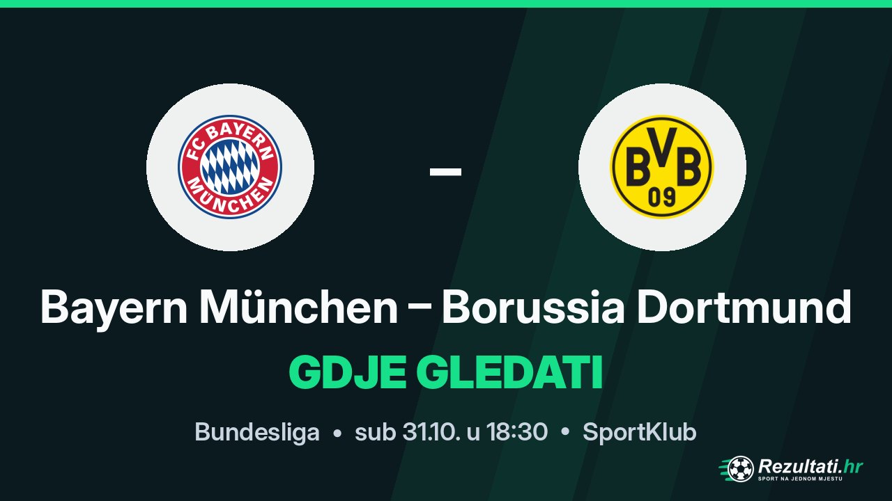 Bayern München – Borussia Dortmund, gdje gledati prijenos Bundeslige u 18:30