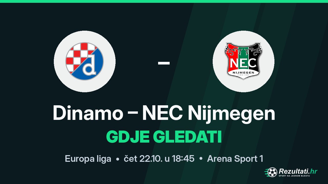 Dinamo – NEC Nijmegen, gdje gledati prijenos Europa lige u 18:45