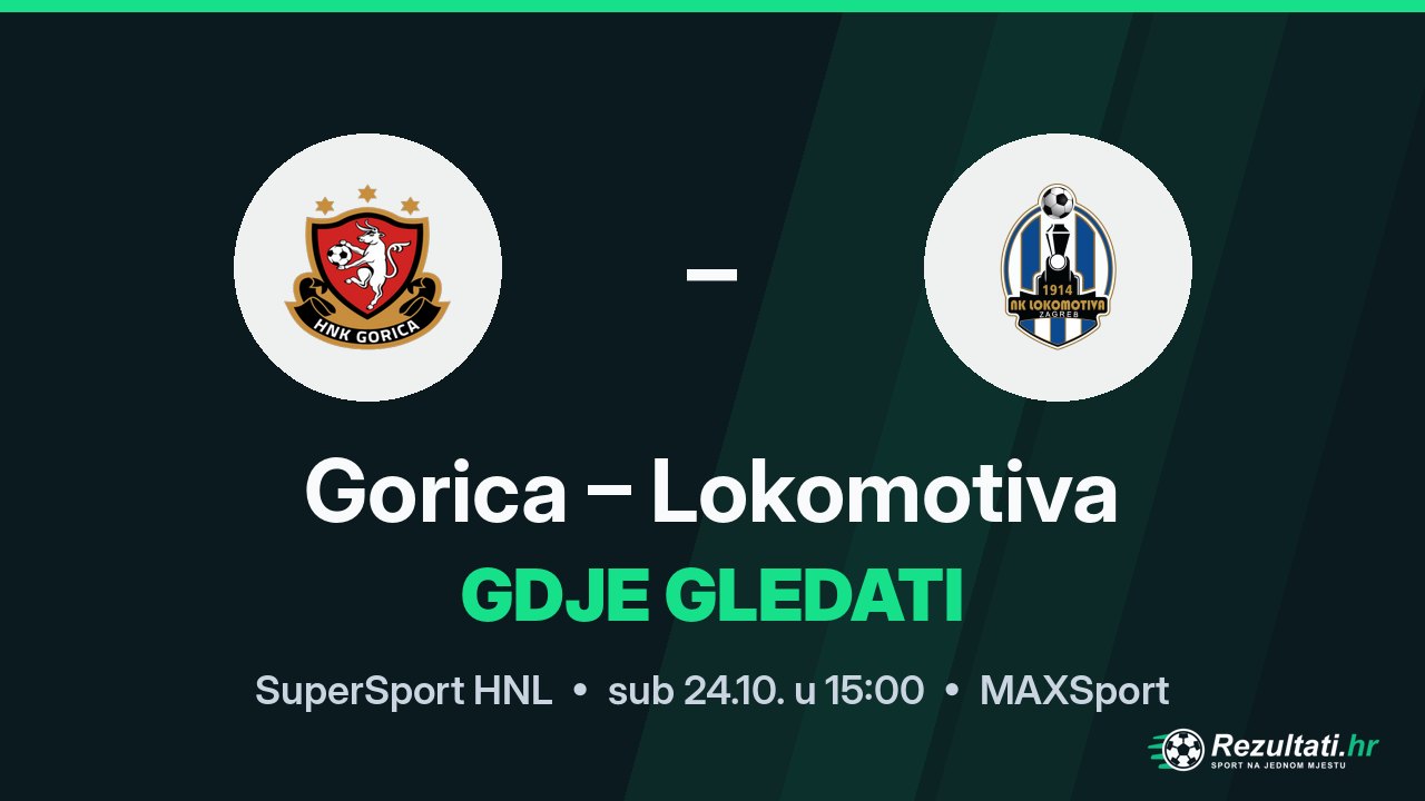 Gorica – Lokomotiva, gdje gledati prijenos SuperSport HNL-a u 15:00