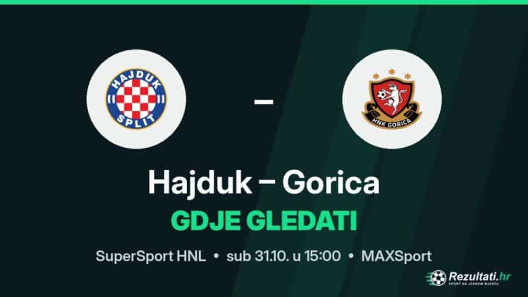 Gdje gledati Hajduk – Gorica, prijenos SuperSport HNL-a?