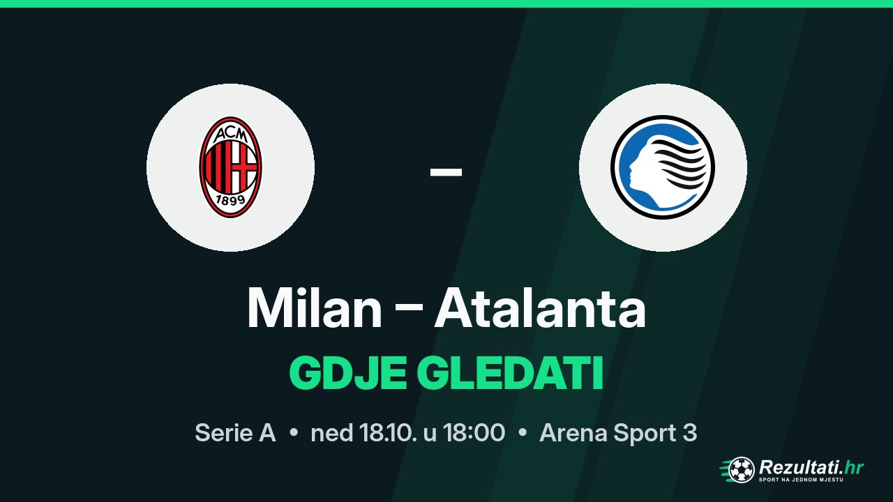 Milan – Atalanta, gdje gledati prijenos Serie A u 18:00
