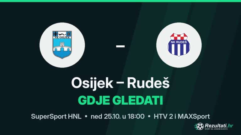 Gdje gledati Osijek – Rudeš, prijenos SuperSport HNL-a?