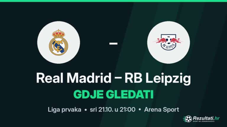 Gdje gledati Real Madrid – RB Leipzig, prijenos Lige prvaka?