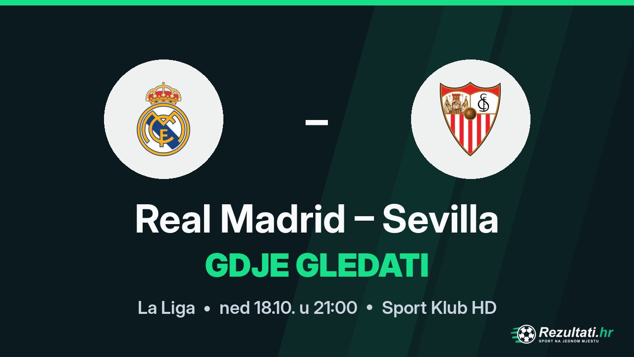 Real Madrid – Sevilla, gdje gledati prijenos La Lige u 21:00