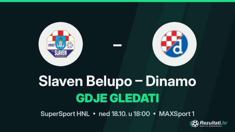 Gdje gledati Slaven Belupo – Dinamo, prijenos SuperSport HNL-a?