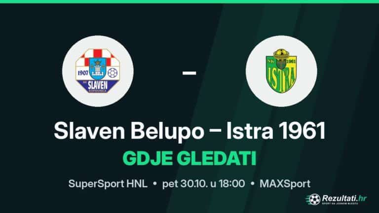 Gdje gledati Slaven Belupo – Istra 1961, prijenos SuperSport HNL-a?