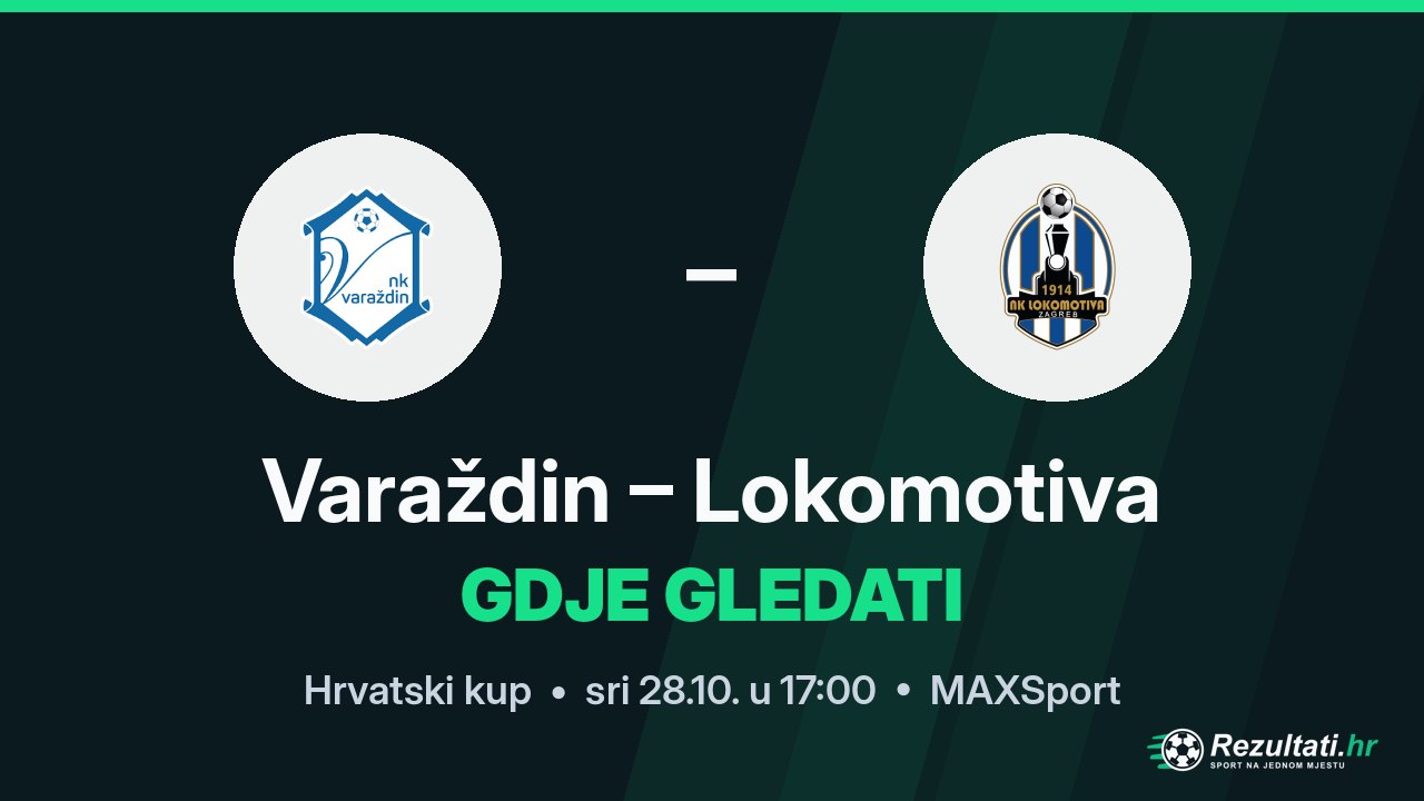 Varaždin – Lokomotiva, gdje gledati prijenos Hrvatskog kupa u 17:00