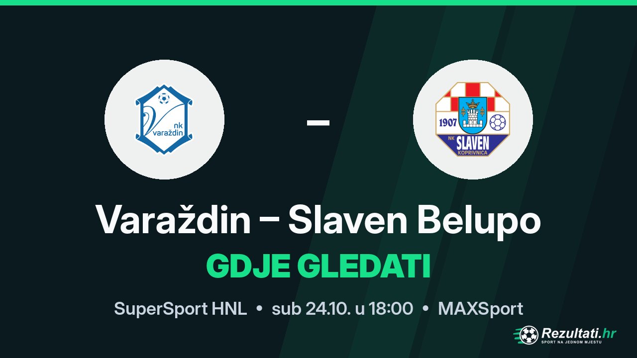 Varaždin – Slaven Belupo, gdje gledati prijenos SuperSport HNL-a u 18:00