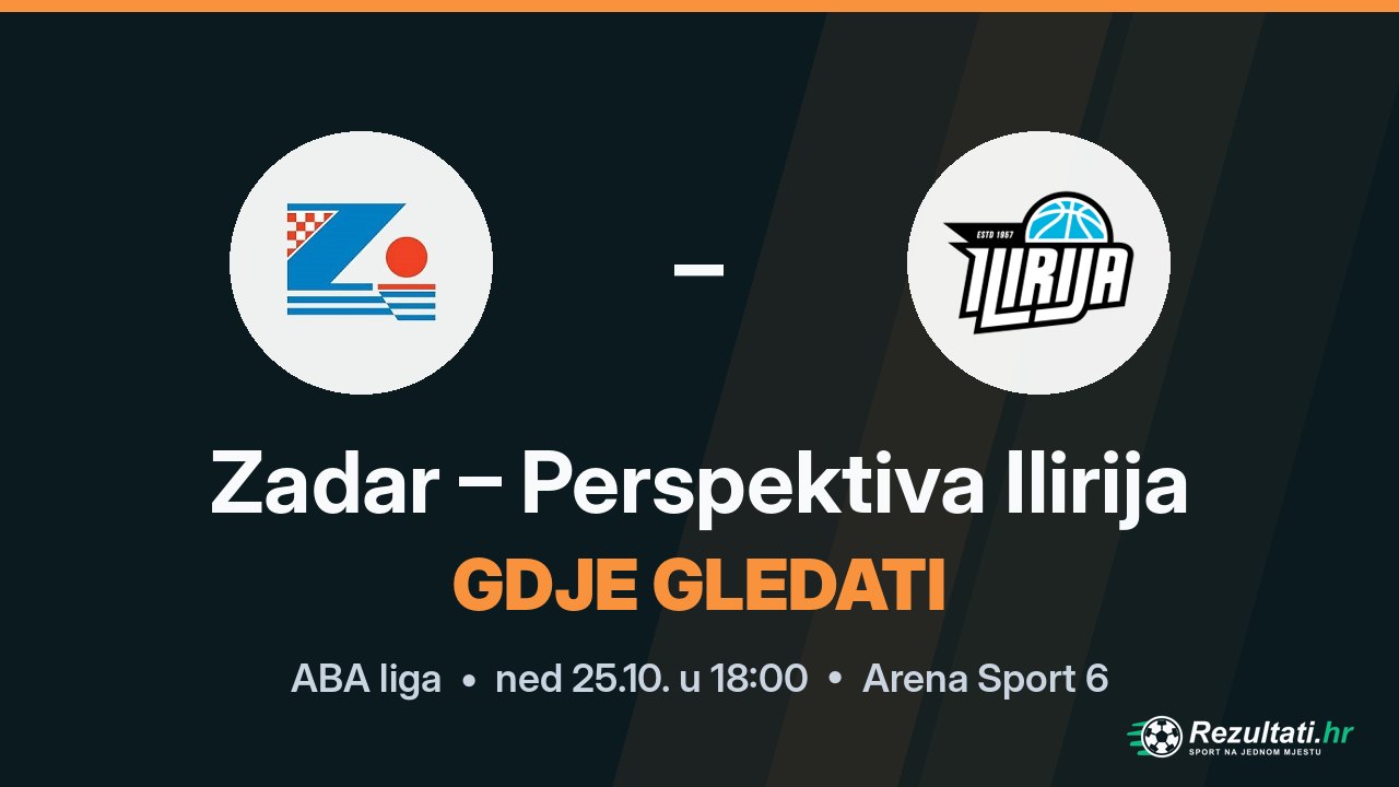 Zadar – Perspektiva Ilirija, gdje gledati prijenos ABA lige u 18:00